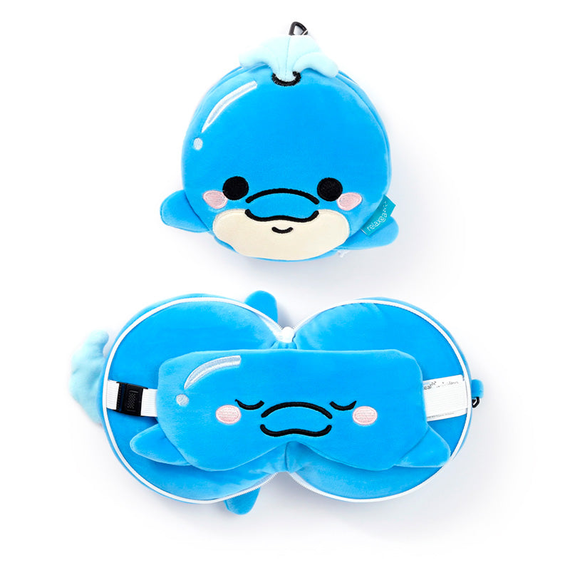 Blu the Dolphin Relaxeazzz Travel Pillow & Eye Mask