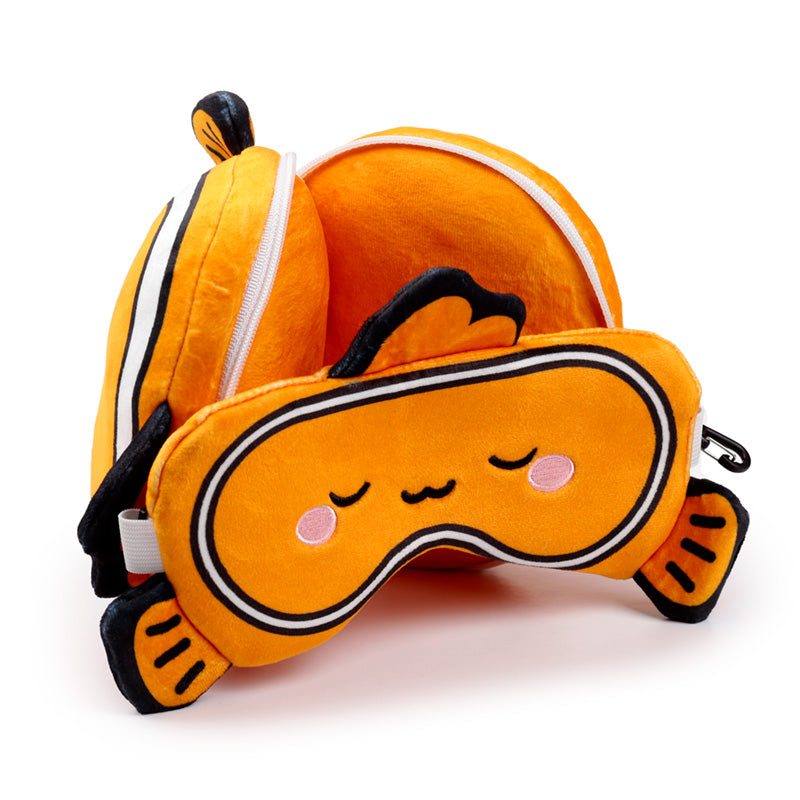 Finley the Clown Fish Relaxeazzz Travel Pillow & Eye Mask