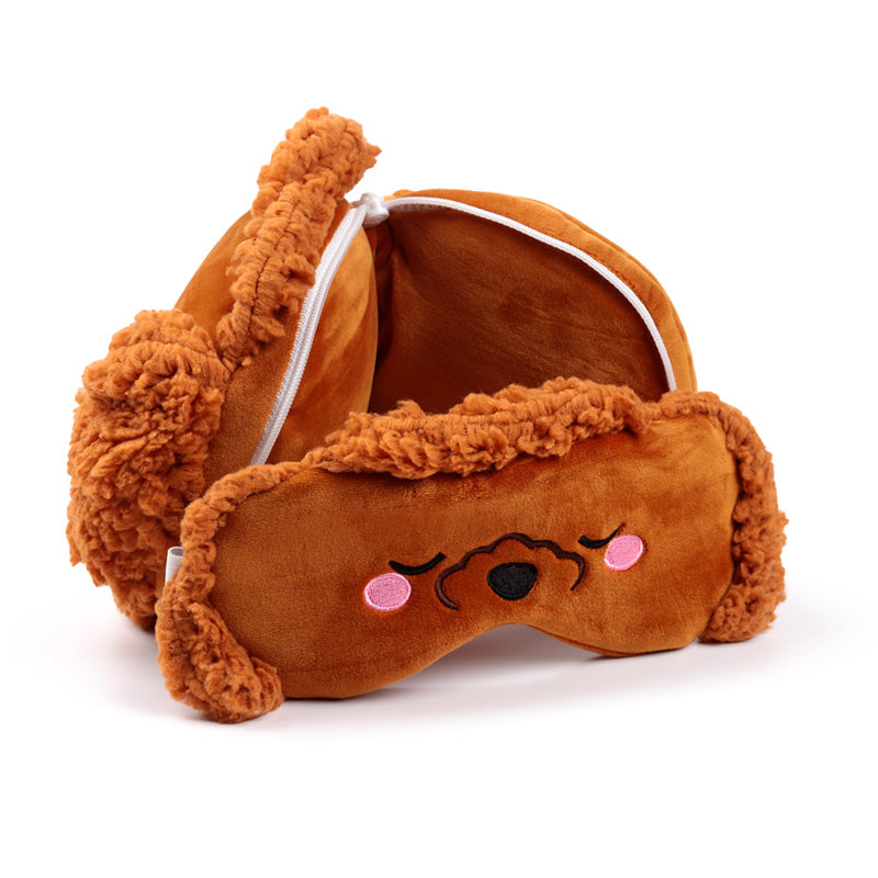 Gigi the Toy Poodle Relaxeazzz Travel Pillow & Eye Mask