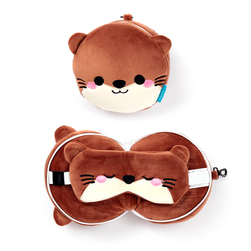 Henry the Otter Relaxeazzz Travel Pillow & Eye Mask