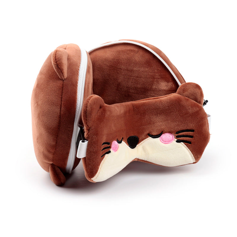 Henry the Otter Relaxeazzz Travel Pillow & Eye Mask