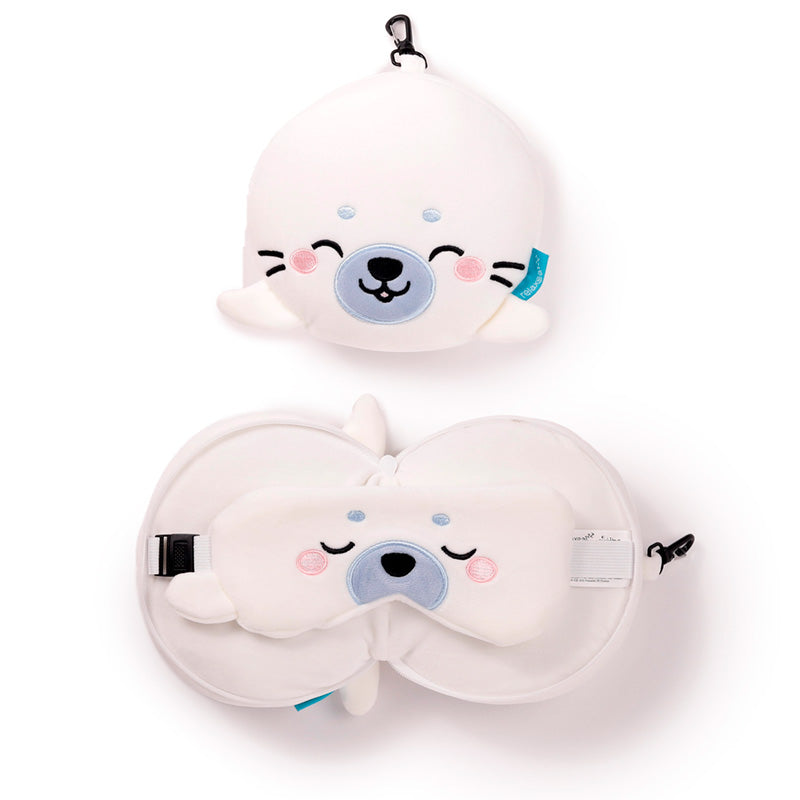 Kai the Seal Relaxeazzz Travel Pillow & Eye Mask