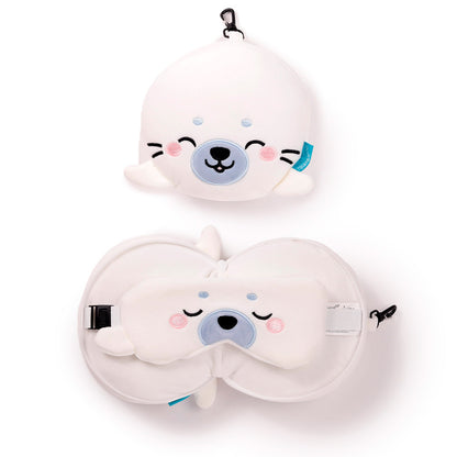 Kai the Seal Relaxeazzz Travel Pillow & Eye Mask