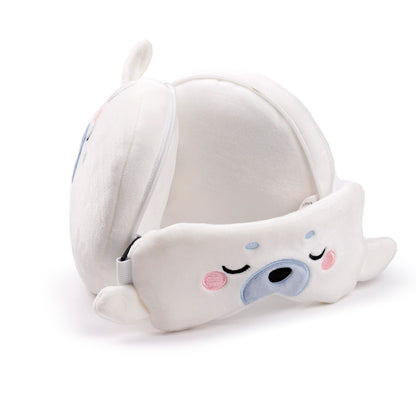 Kai the Seal Relaxeazzz Travel Pillow & Eye Mask