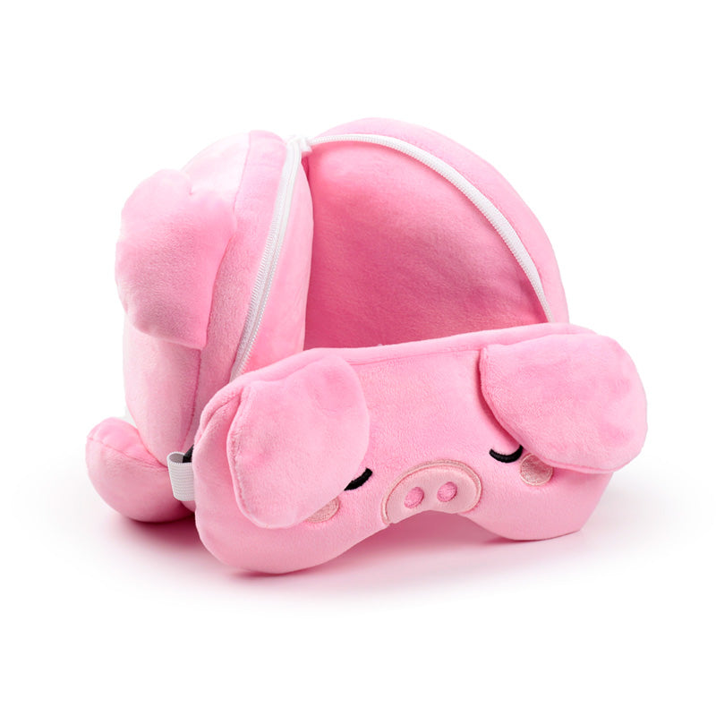 Oliver the Pig Relaxeazzz Travel Pillow & Eye Mask