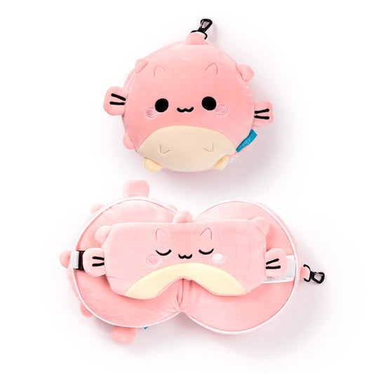 Puff the Puffer Fish Relaxeazzz Travel Pillow & Eye Mask