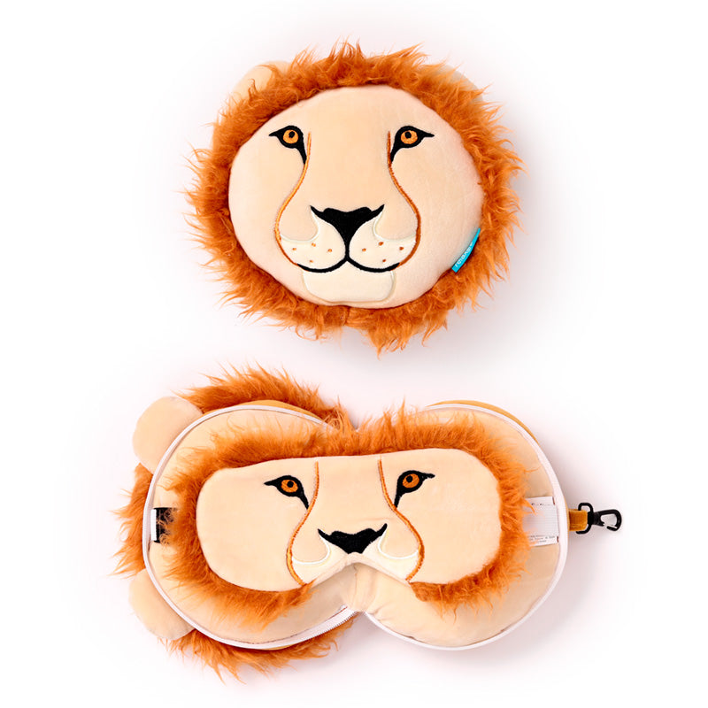 Lion Relaxeazzz Travel Pillow & Eye Mask