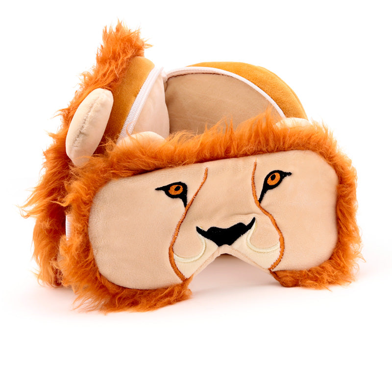 Lion Relaxeazzz Travel Pillow & Eye Mask