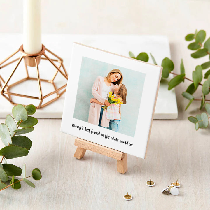 Personalised Ceramic Photo Upload Mini Easel