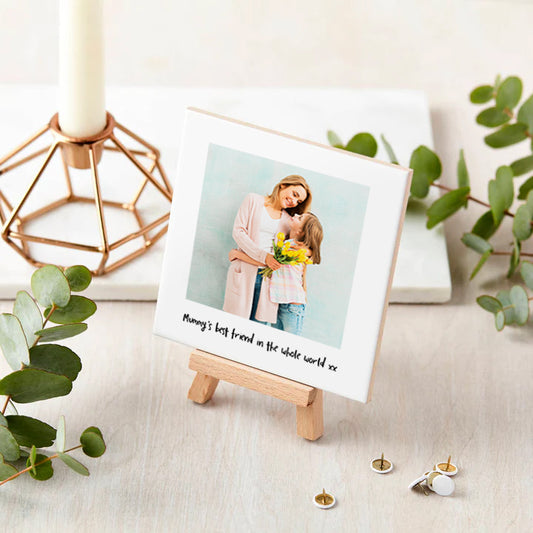 Personalised Ceramic Photo Upload Mini Easel