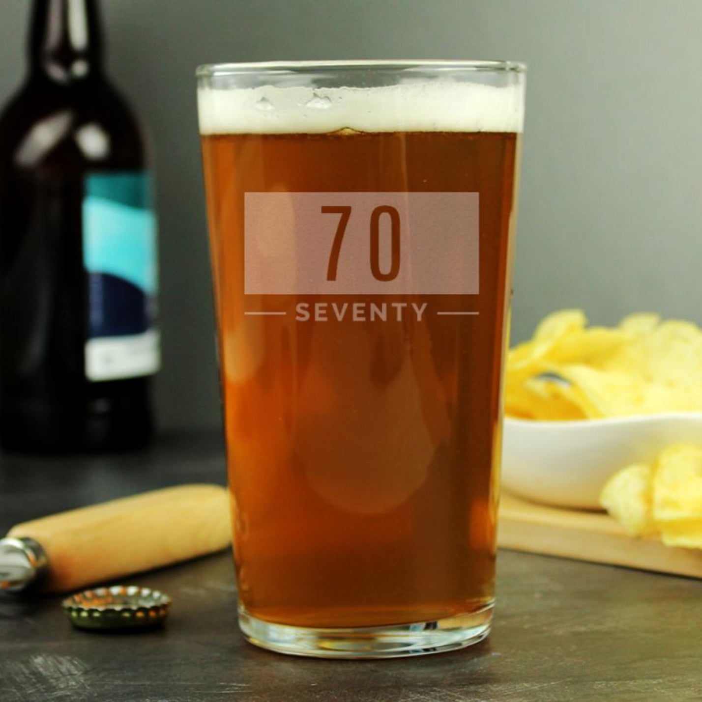 70th Birthday Pint Glass