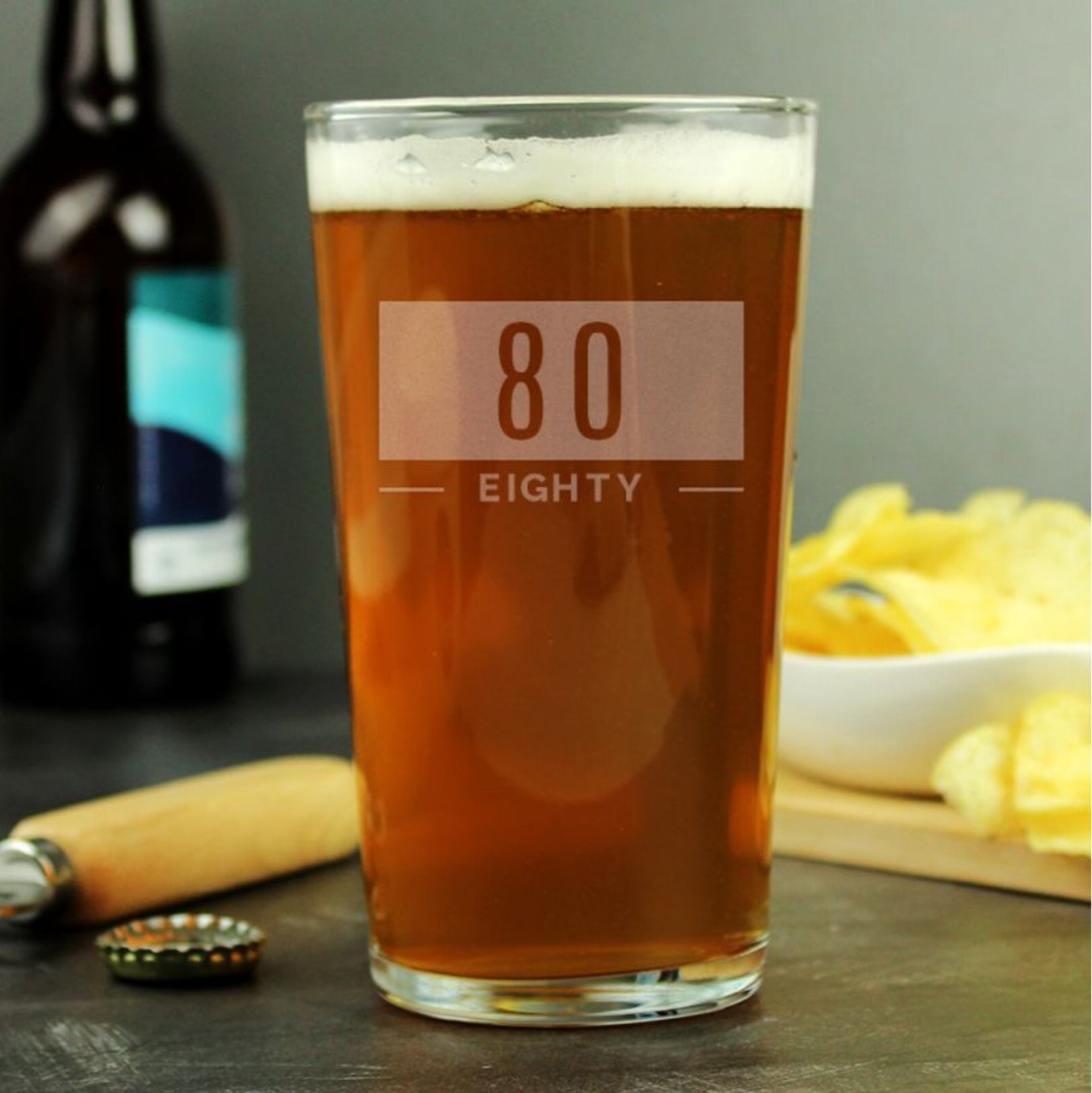 80th Birthday Pint Glass