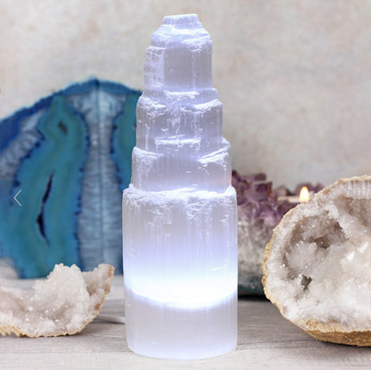 LED Selenite Mountain Lamp