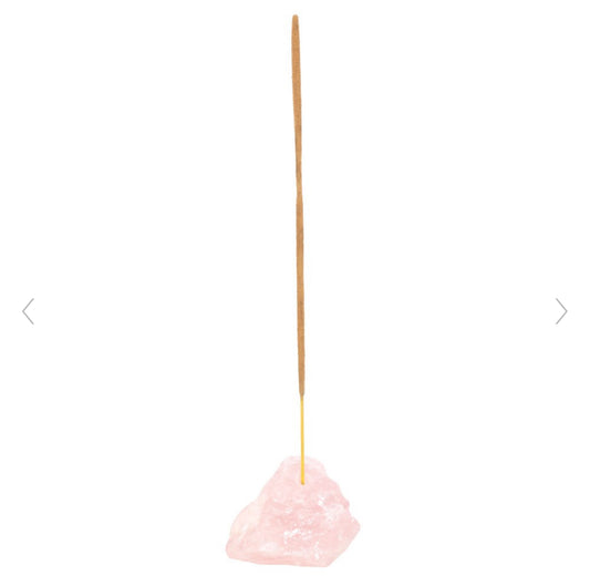 Rose Quartz Crystal Incense Stick Holder