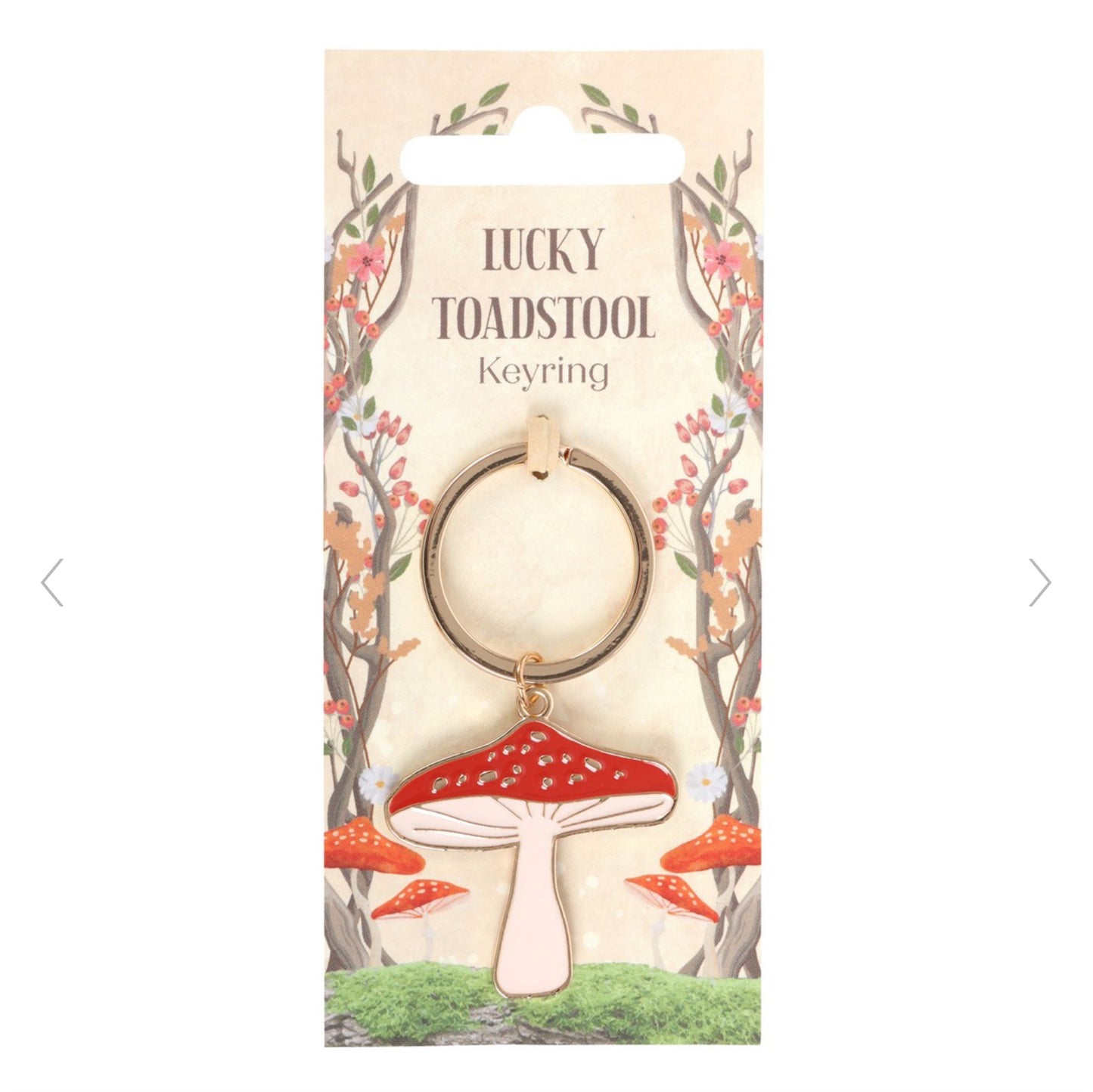 Lucky Toadstool Keyring