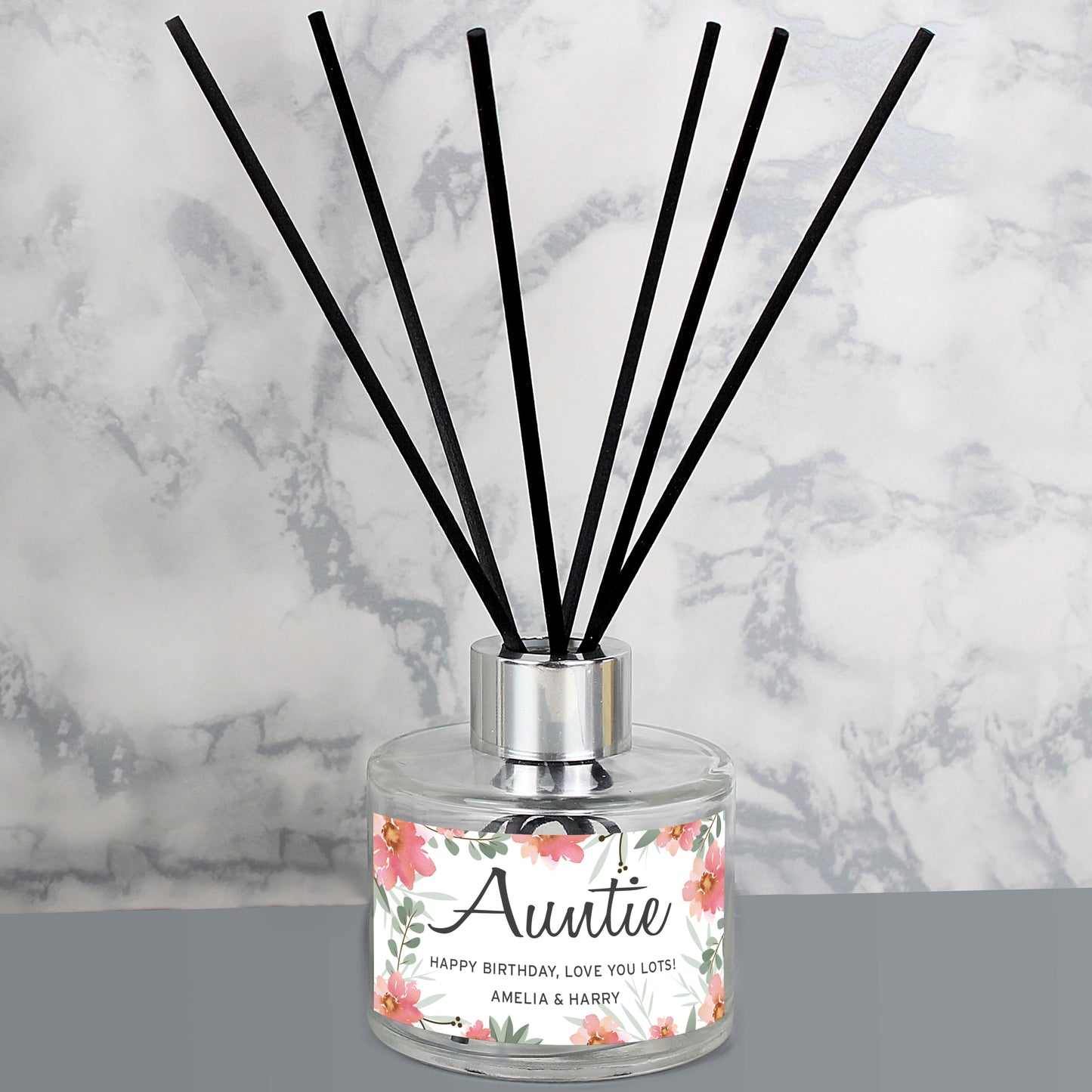 Personalised Floral Sentimental Reed Diffuser