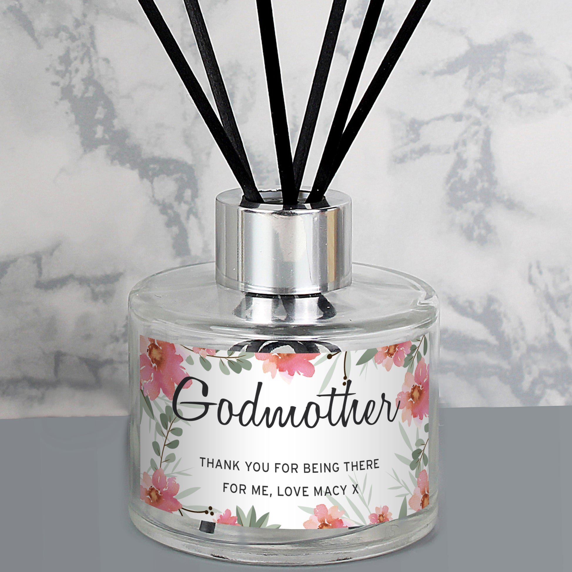 Personalised Floral Sentimental Reed Diffuser