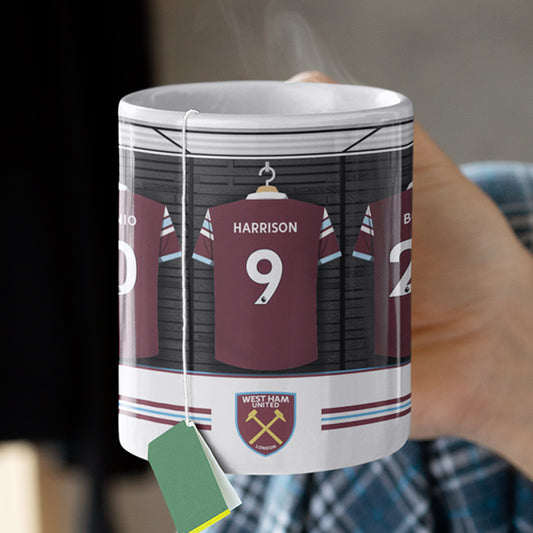 Personalised West Ham United Football Club Dressing Room Mug