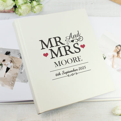 Personalised Mr & Mrs Wedding Photo Album