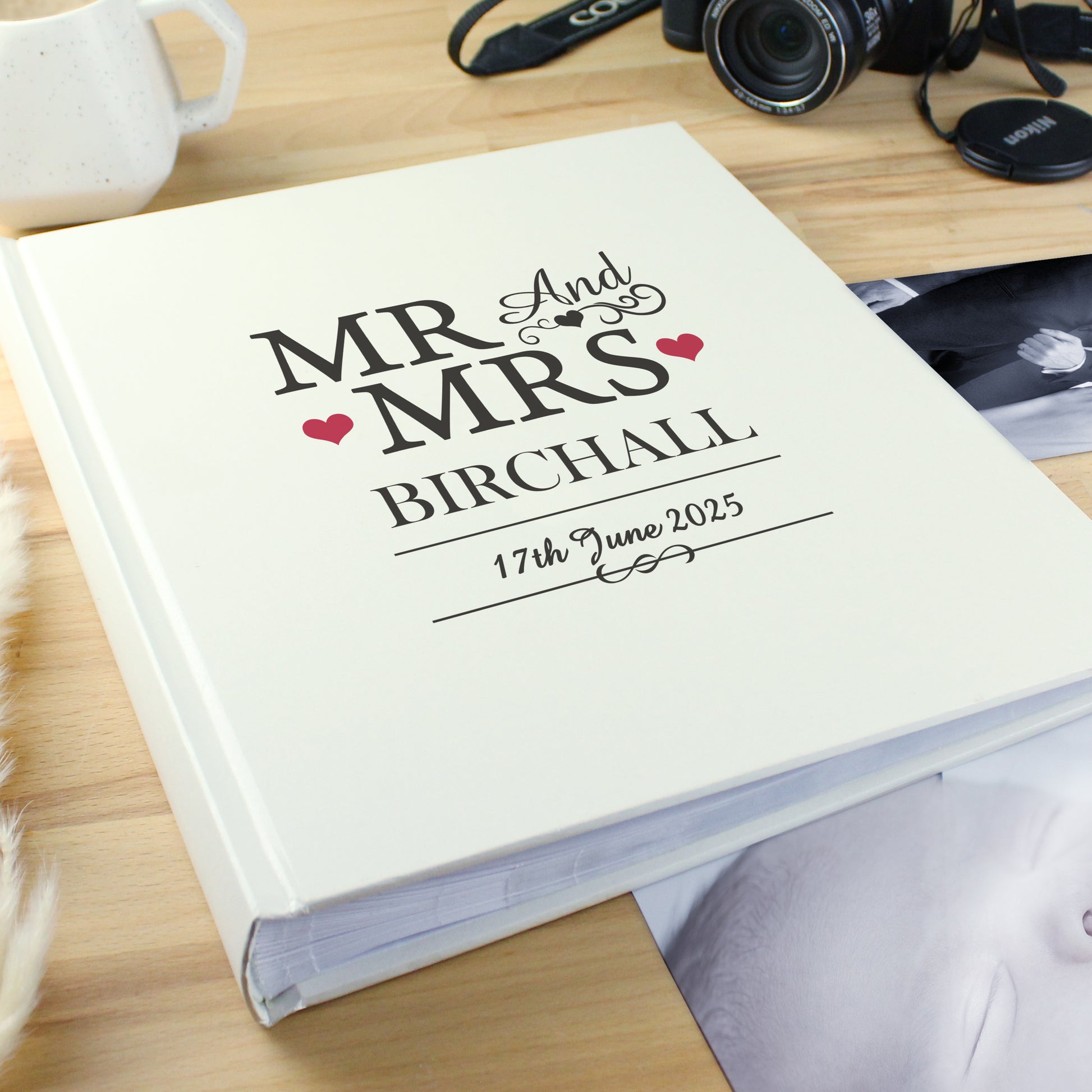 Personalised Mr & Mrs Wedding Photo Album