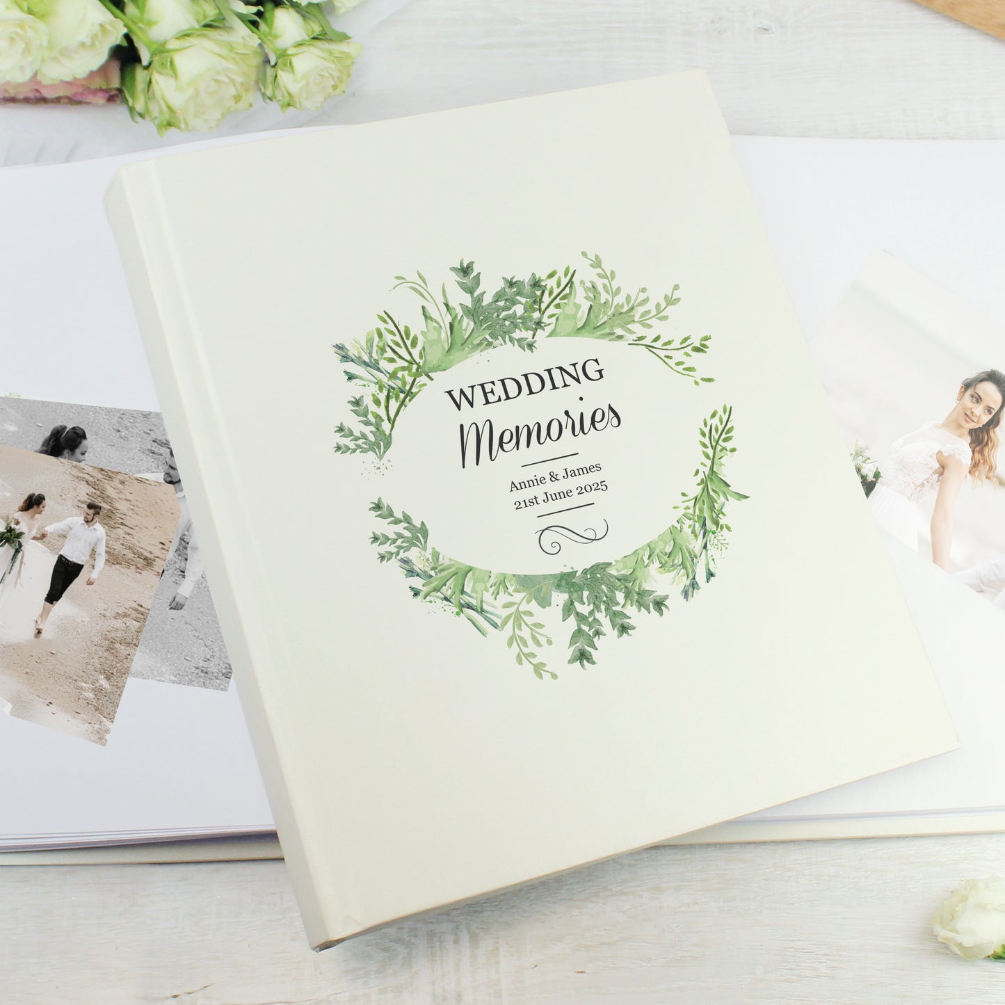 Personalised Fresh Botanical Traditional Wedding Photo Album