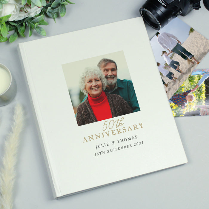 Personalised Photo Upload 50th Golden Anniversary Photo Album