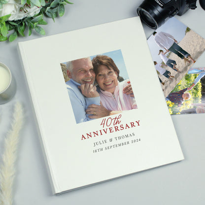 Personalised Photo Upload 40th Ruby Anniversary Photo Album