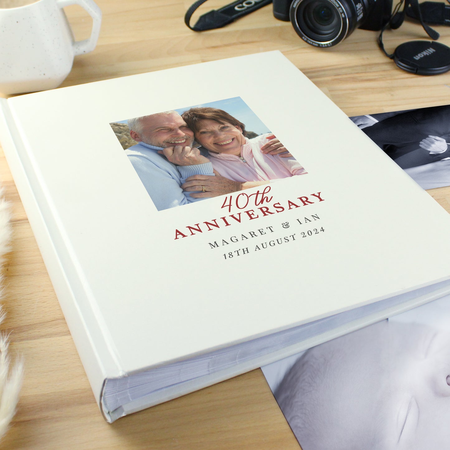 Personalised Photo Upload 40th Ruby Anniversary Photo Album