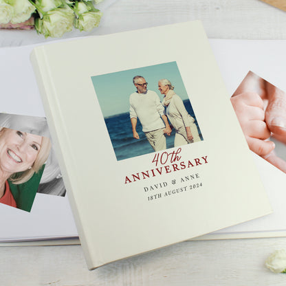 Personalised Photo Upload 40th Ruby Anniversary Photo Album