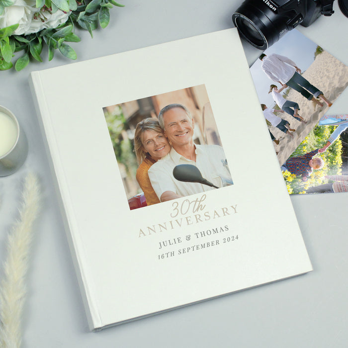 Personalised Photo Upload 30th Pearl Anniversary Photo Album