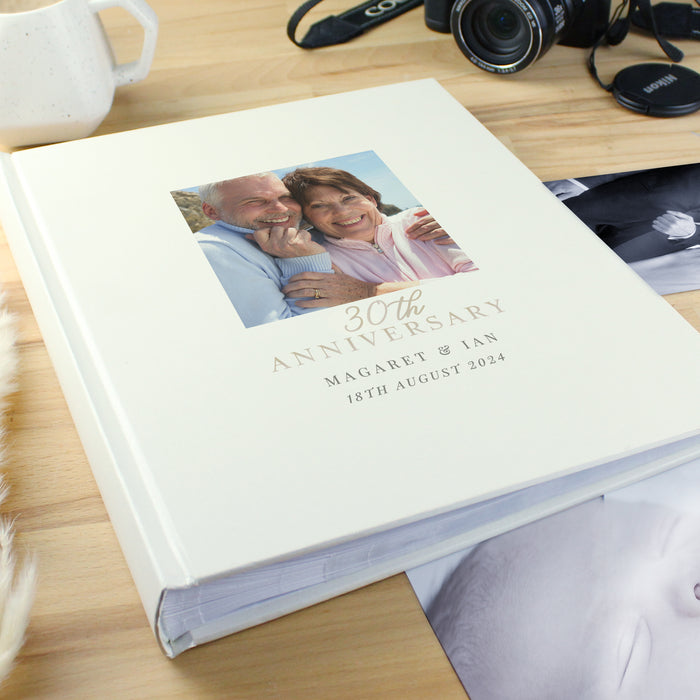 Personalised Photo Upload 30th Pearl Anniversary Photo Album