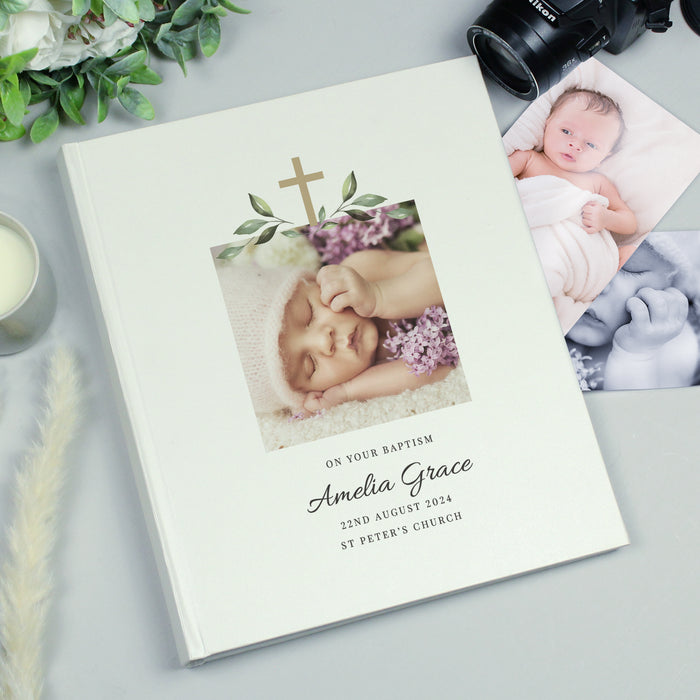 Personalised Religious Cross Photo Upload Photo Album