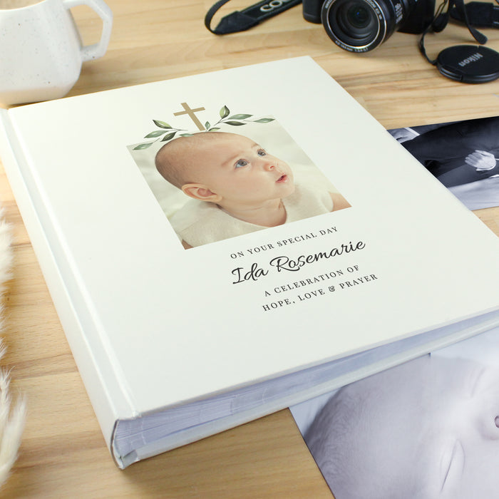 Personalised Religious Cross Photo Upload Photo Album