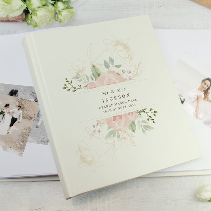 Personalised Floral Wedding Photo Album