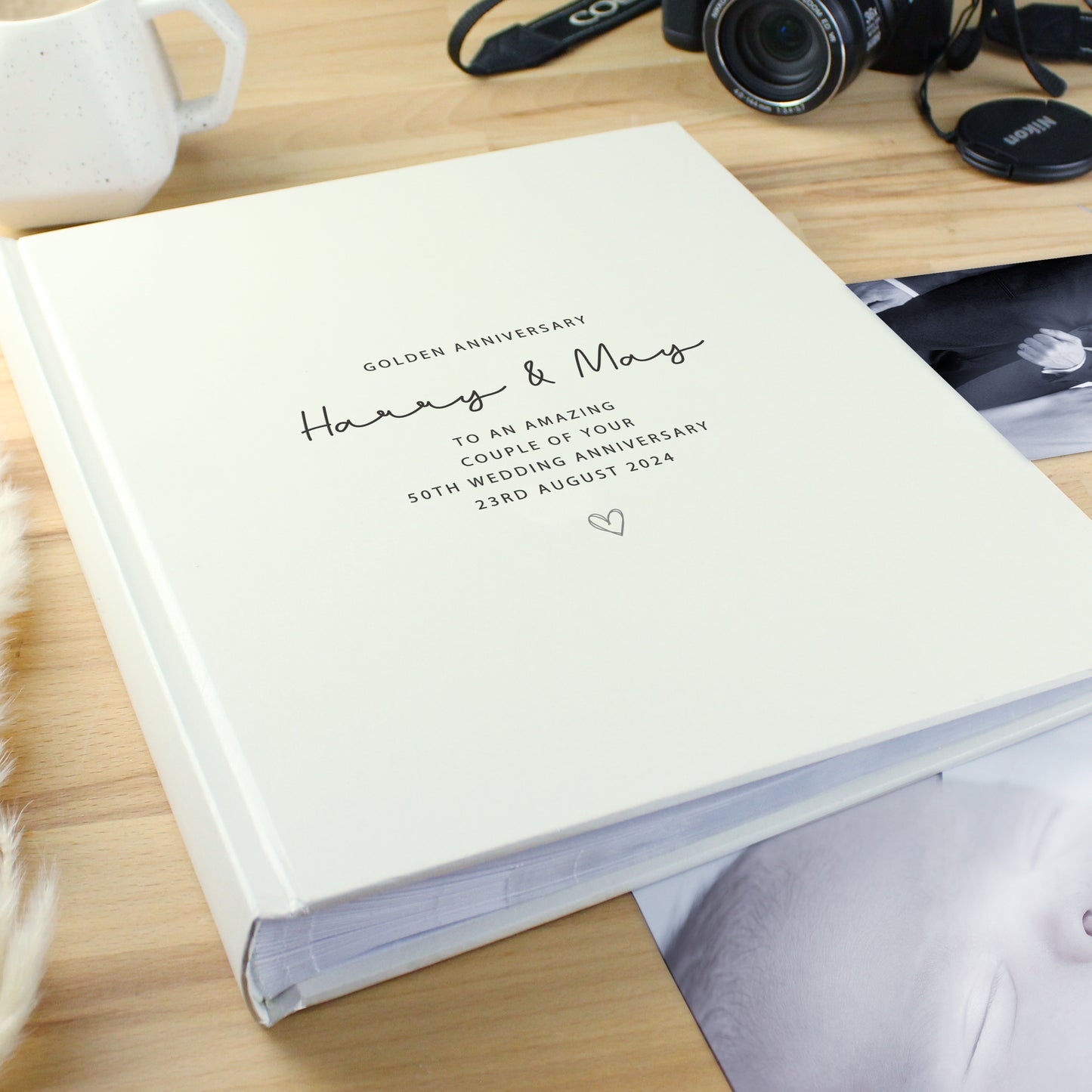 Personalised Wedding & Anniversary Photo Album - Heart