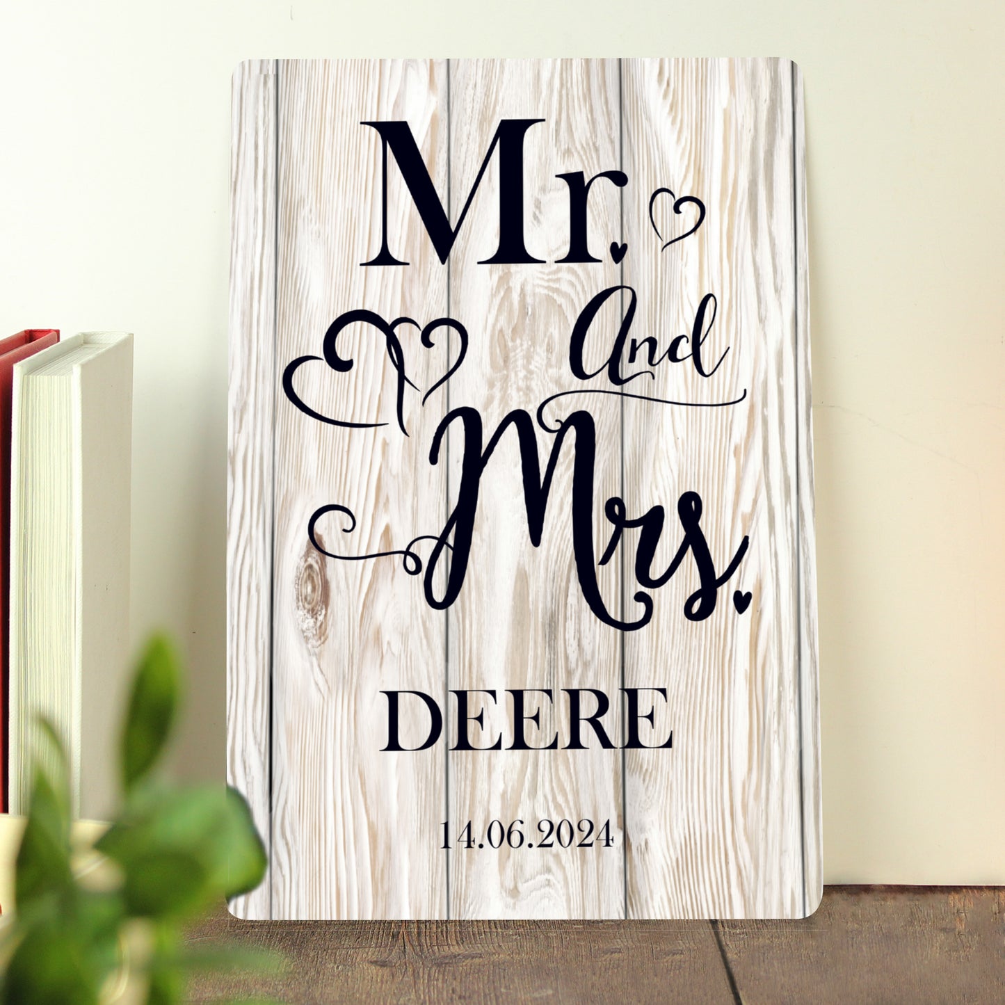 Personalised Mr & Mrs Wedding Metal Sign