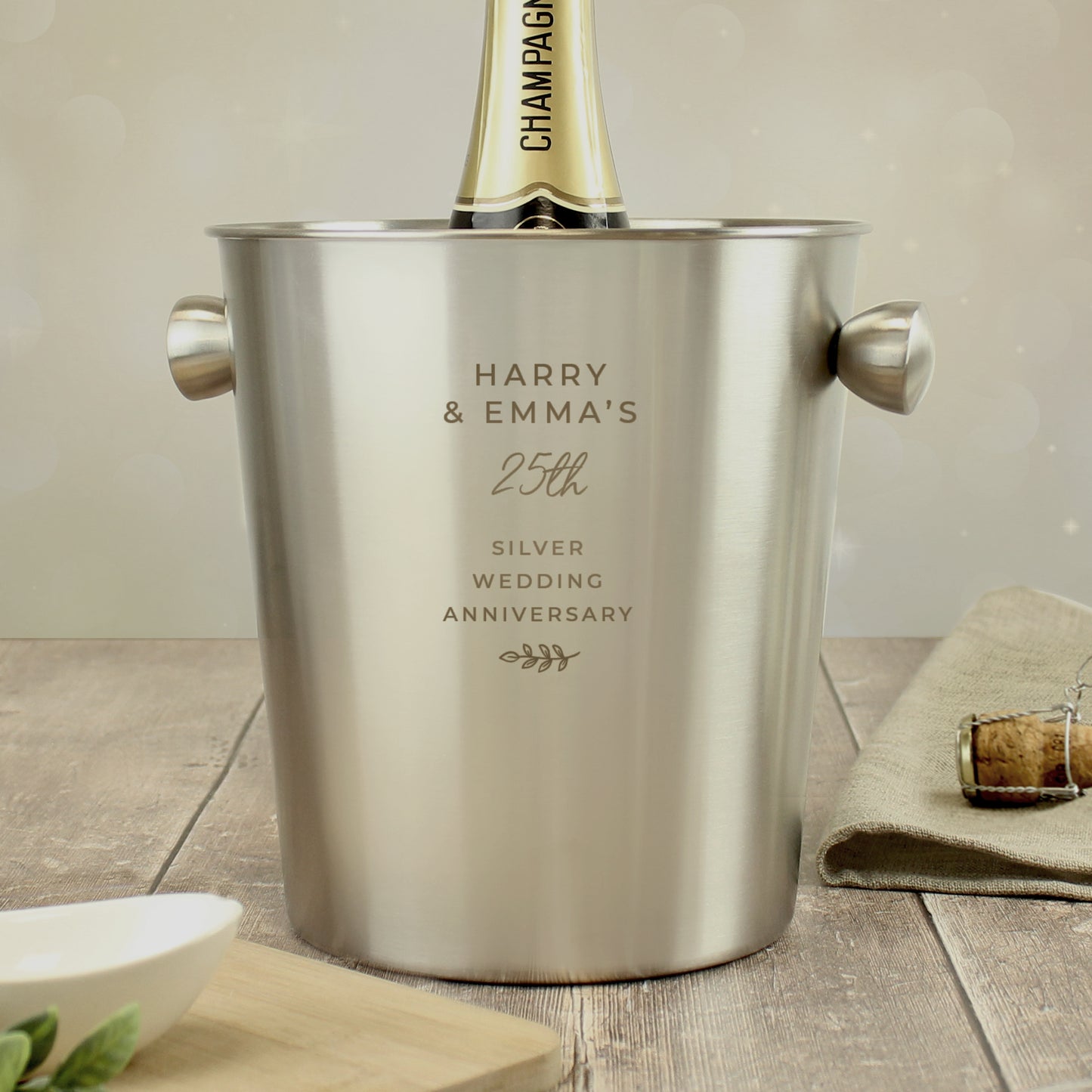 Personalised Custom Stainless Steel Ice Bucket