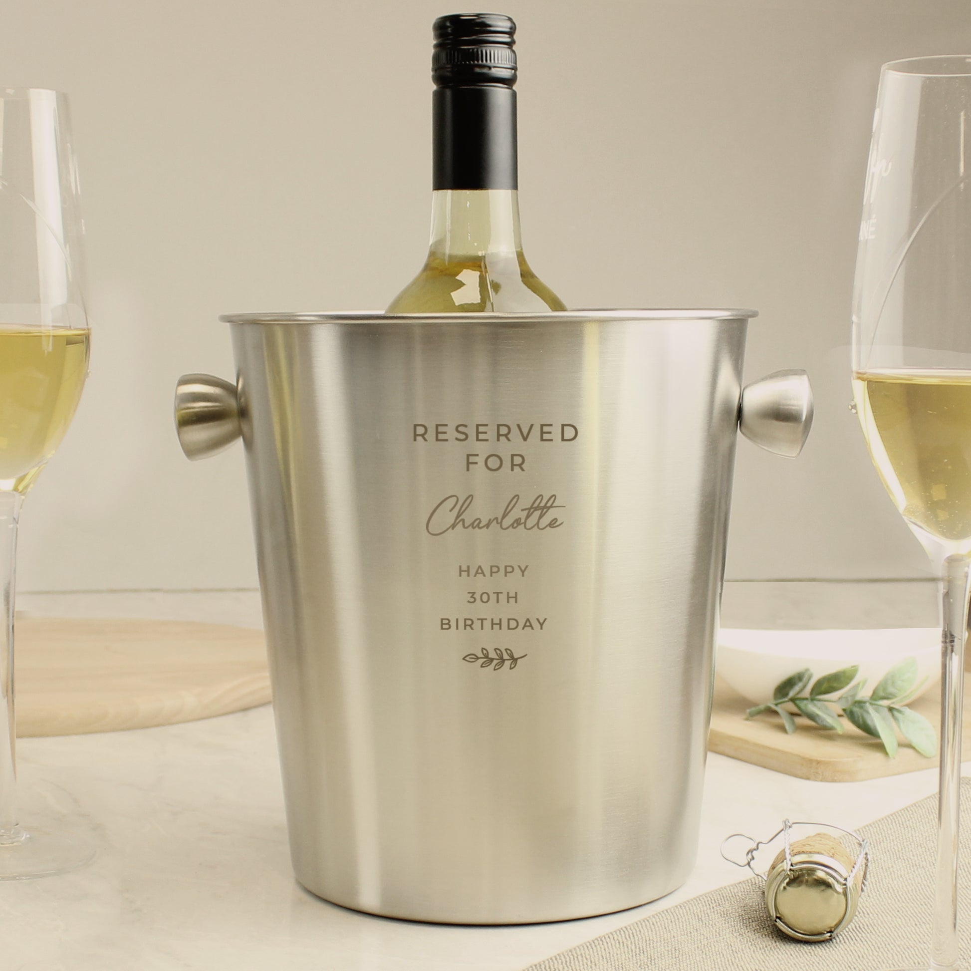 Personalised Custom Stainless Steel Ice Bucket