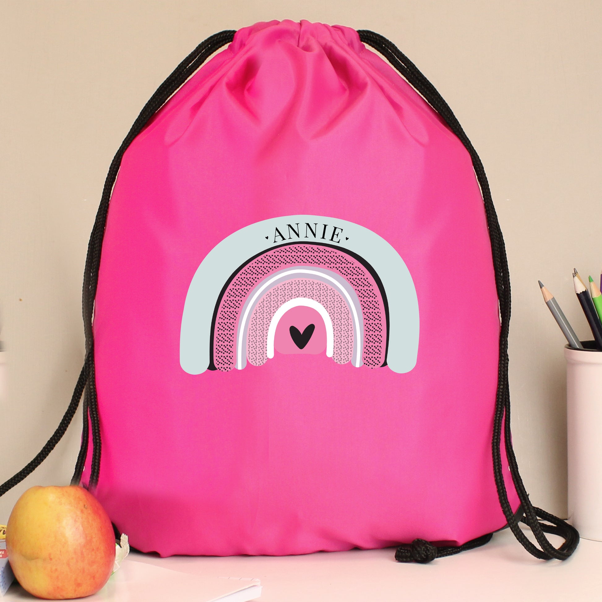 Personalised Rainbow Pink Kit Bag