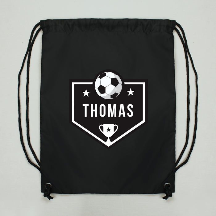 Personalised Football Black Swim & Kit Bag