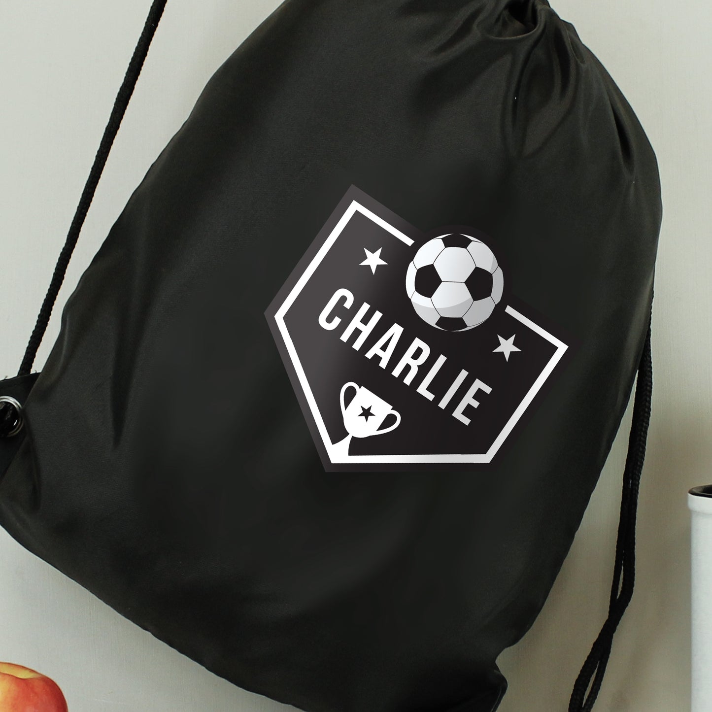 Personalised Football Black Swim & Kit Bag