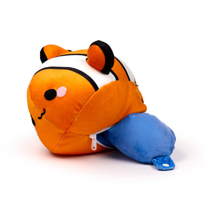 Swapseazzz Adoramals Ocean Clownfish 2-in-1 Plush Travel Pillow & Toy