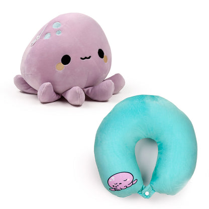 Swapseazzz Adoramals Ocean Octopus 2-in-1 Plush Travel Pillow & Toy