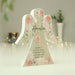 Personalised Floral Memorial Wooden Angel Ornament