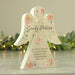 Personalised Floral Memorial Wooden Angel Ornament