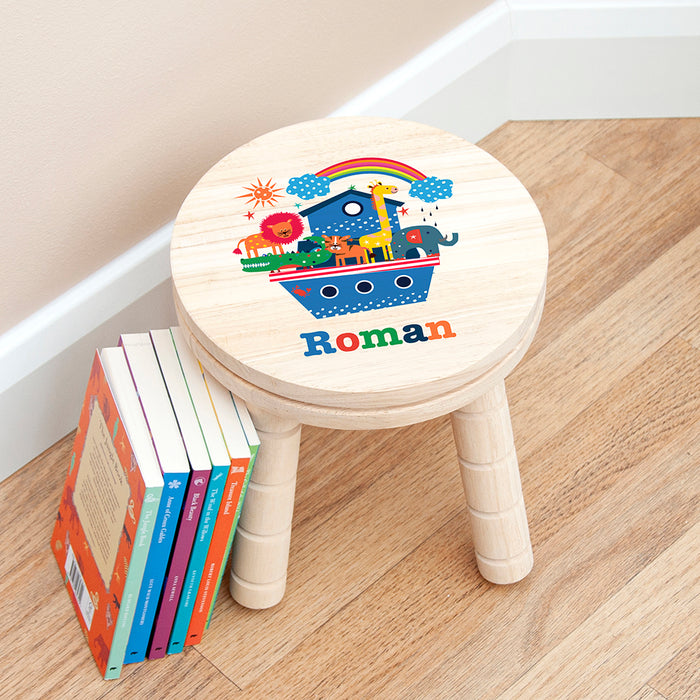 Personalised Kid’s Noah's Ark Wooden Stool