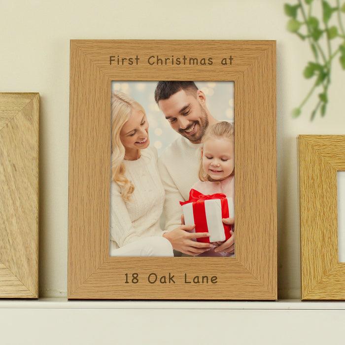 Personalised Custom Oak Finish Photo Frame - 5x7