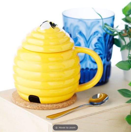 Beehive Shaped Lidded Mug