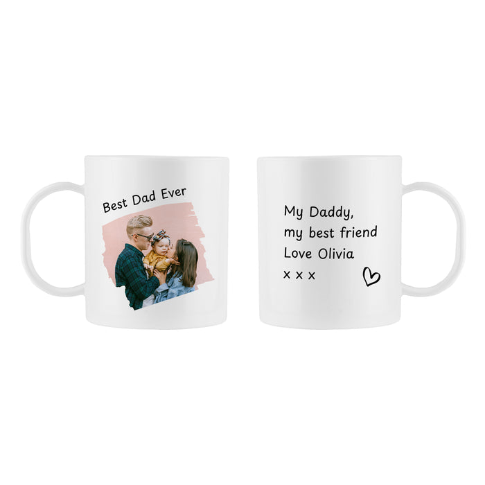 Personalised Best Dad Ever Photo Mug - 11oz