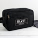 Personalised Custom Black Men’s Wash Bag